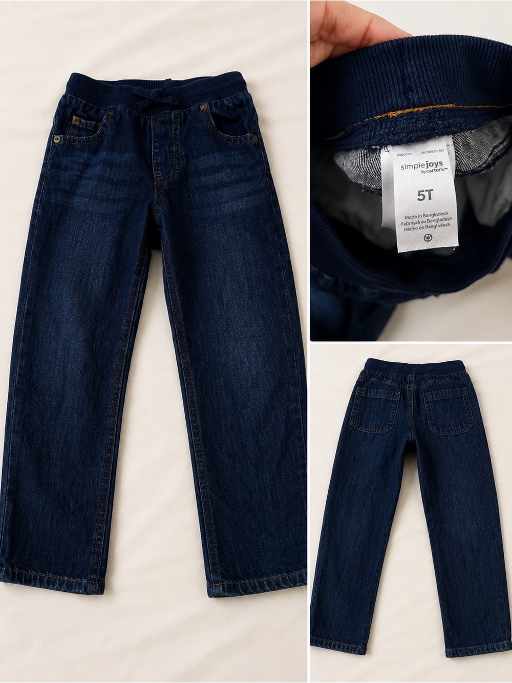Simple Boys Navy Blue Straight Jeans - 5T